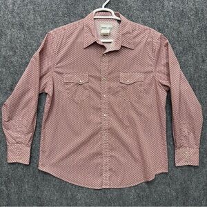 Wrangler Rancher Pearl Snap button up shirt Men's size XL western cowboy country